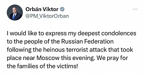 Részvétét fejezte ki Orbán Viktor Magyarország miniszterelnöke és Szijjártó Péter külgazdasági és külügyminiszter a Moszkva melletti Crocus City koncertteremben történt szörnyű terrortámadás kapcsán.