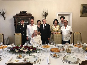 Ivan Szaveljevics Degtyarjov, a Nagy Honvédő Háború egyetlen Magyarországon élő veteránjának 100. születésnapjáról, Budapest, 2025. június 18.