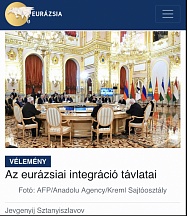 “Az eurázsiai integráció távlatai”, Eurázsia magazin, Magyarország, 2023, szeptember